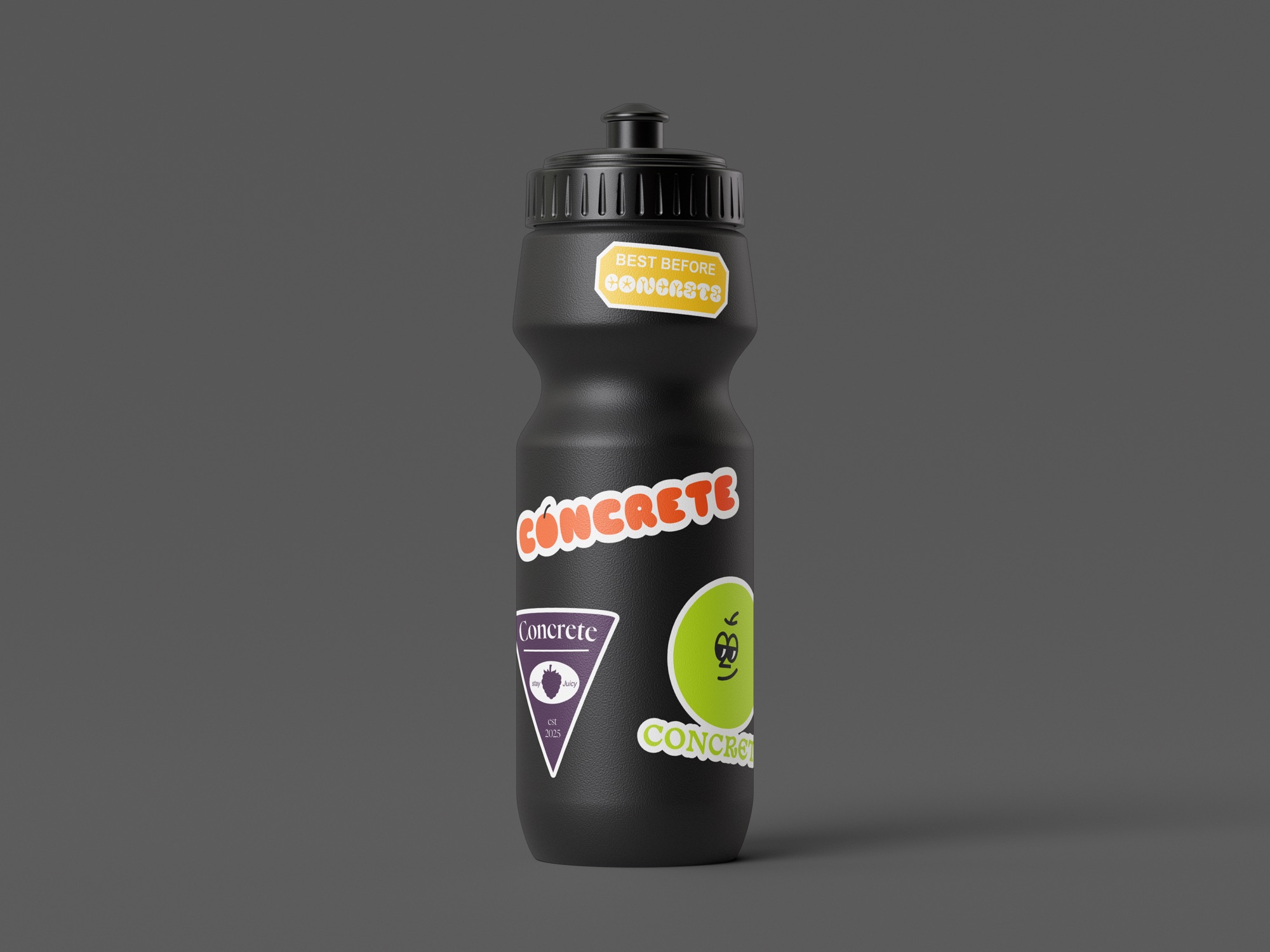 Concrete bottle mockup