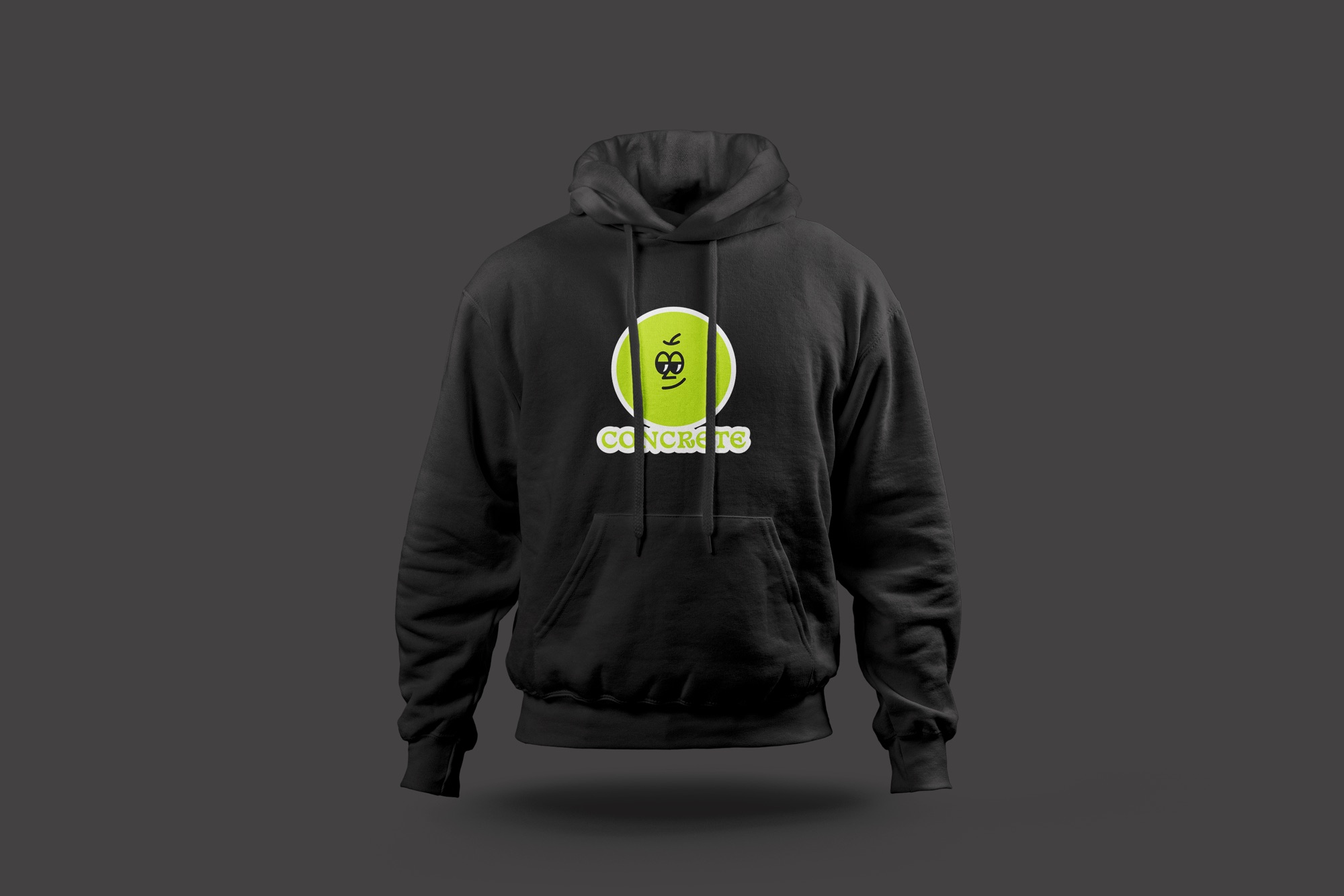 Concrete hoodie mockup