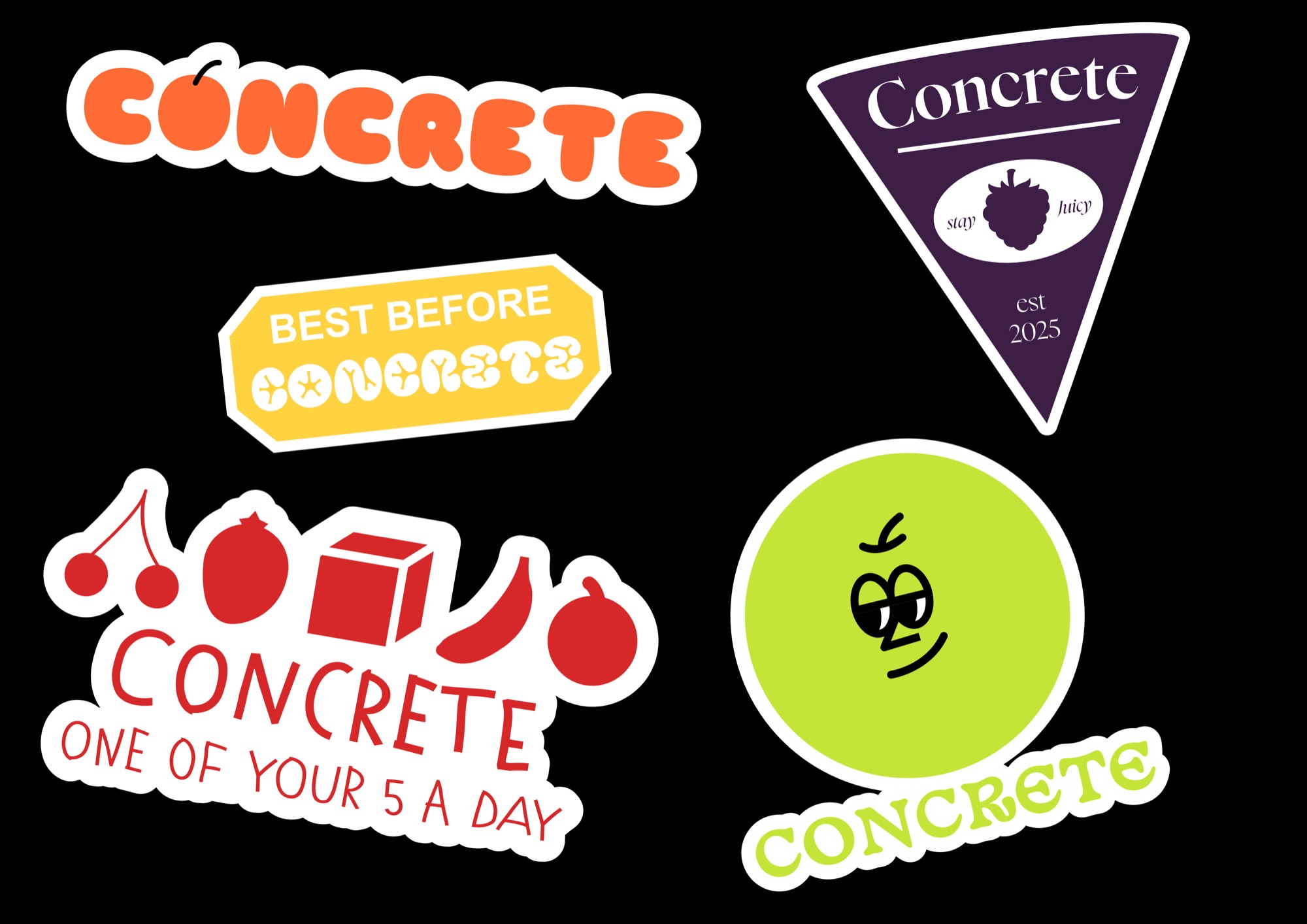 Concrete stickers